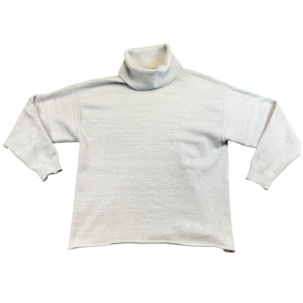 Rag Poets Womens Heather Gray Ribbed Turtleneck Sweater‎ RW194946 Size Medium